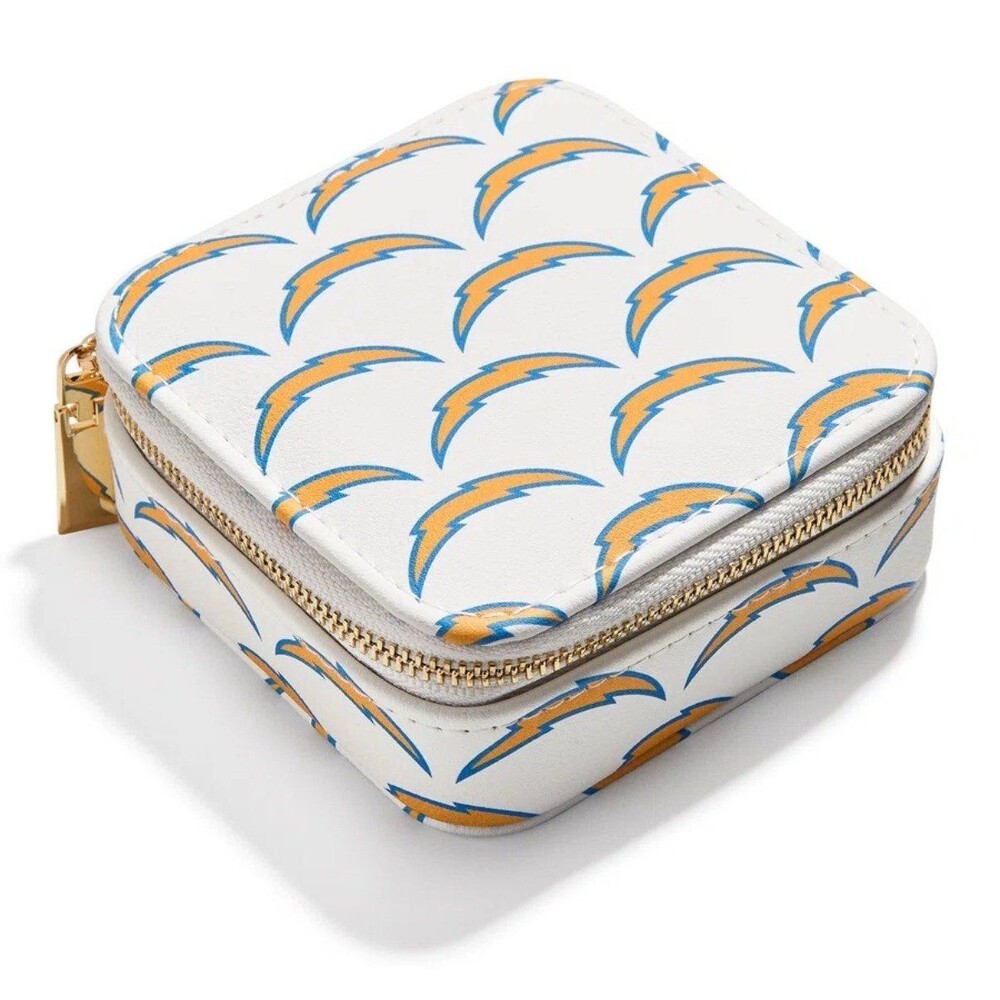 Brand new, in box, unopened Los Angeles Chargers BaubleBar Jewelry Travel Storag
